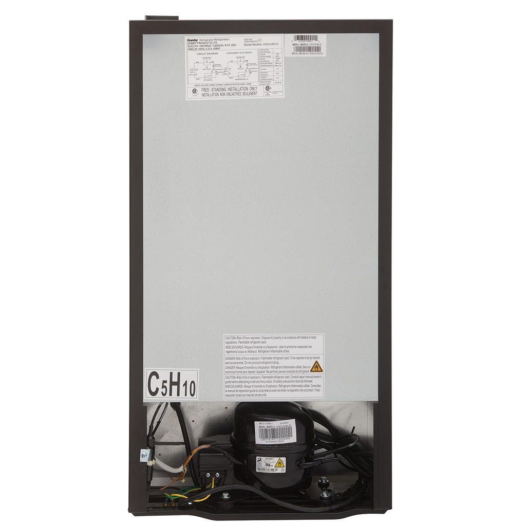 Danby DCR032A2BSLDD Designer 3.2 cu. ft Compact Refrigerators, Stainless Steel (Stainless Look) - View 6 | Fridge.com