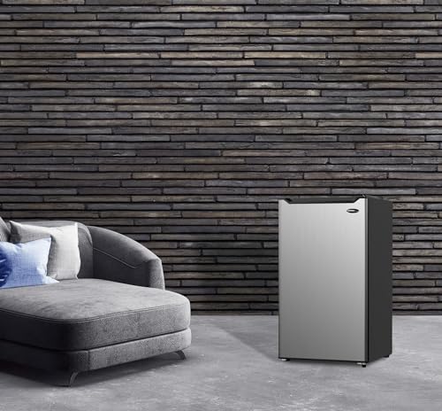 Danby DCR044B1SLM-6 4.4 cu.ft. Compact Refrigerator With Chiller-Mini Fridge For Bar, Dorm, Basement, Den, Kitchen, Or Living Room, Stainless Steel - View 2 | Fridge.com