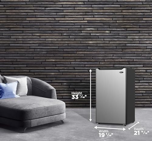 Danby DCR044B1SLM-6 4.4 cu.ft. Compact Refrigerator With Chiller-Mini Fridge For Bar, Dorm, Basement, Den, Kitchen, Or Living Room, Stainless Steel - View 3 | Fridge.com