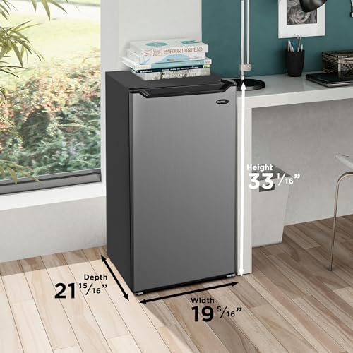 Danby DCR044B1SLM-6 4.4 cu.ft. Compact Refrigerator With Chiller-Mini Fridge For Bar, Dorm, Basement, Den, Kitchen, Or Living Room, Stainless Steel - View 6 | Fridge.com