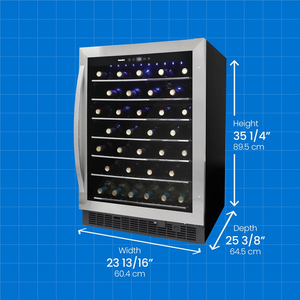 Danby Single Zone 23.8'' Built-In 60 Bottle Wine Refrigerator With Reversible Door - View 4 | Fridge.com