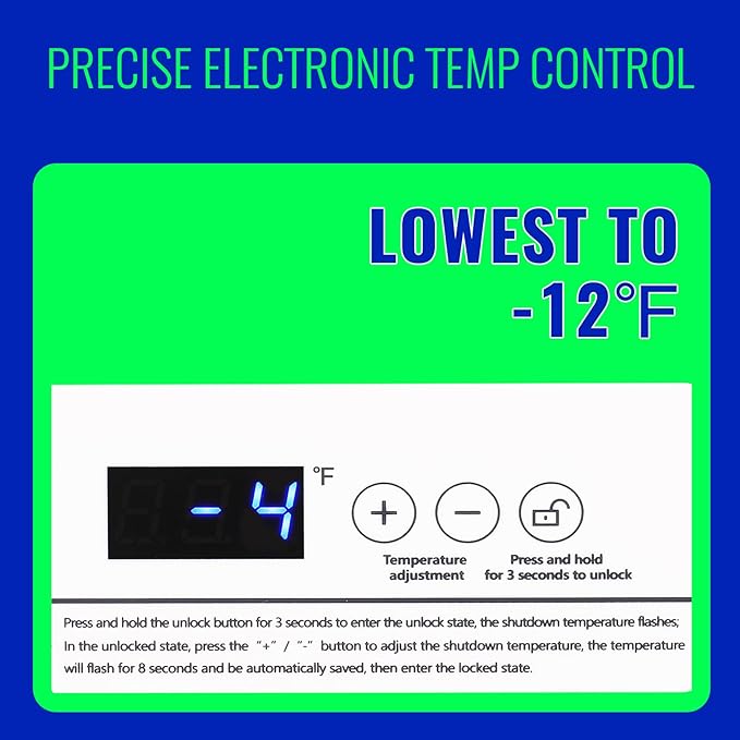 Demuller 4.0 cu.ft Chest Freezer With Electronic Panel, Accurate Temperature Display To 1 ℉, White Deep Freezing Machine With 2 Removable Baskets, Compact Size For Any Space - View 3 | Fridge.com