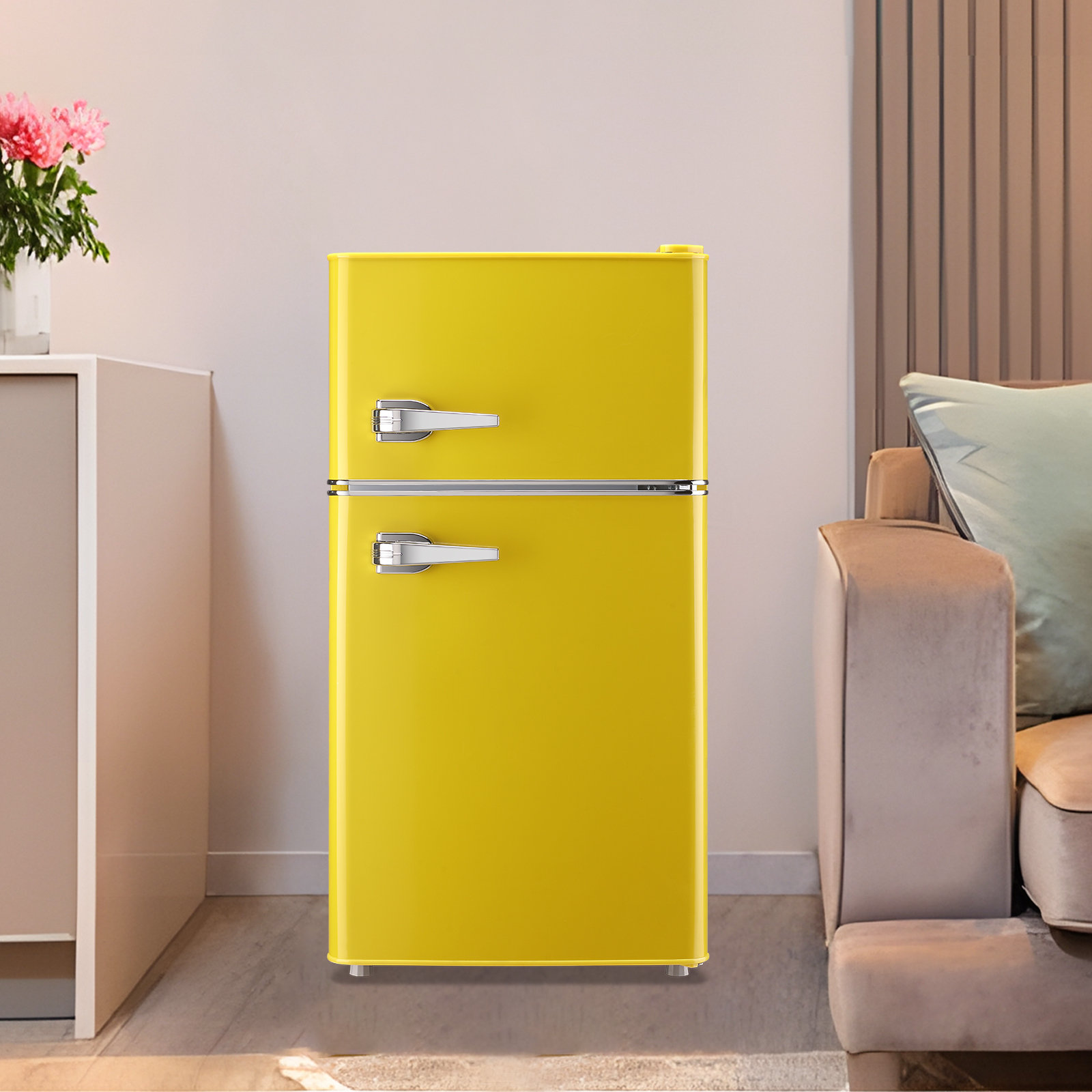 Demuller 3.5 Cubic Feet Mini Fridge with Freezer