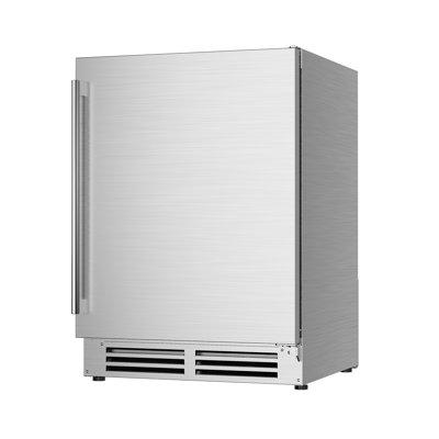 Coolake 24 Outdoor Beverage Refrigerator Cooler, Stainless Steel Under Counter Fridge For 180 Cans, Built-in Or Freestanding Weather Proof Beverage C | Fridge.com