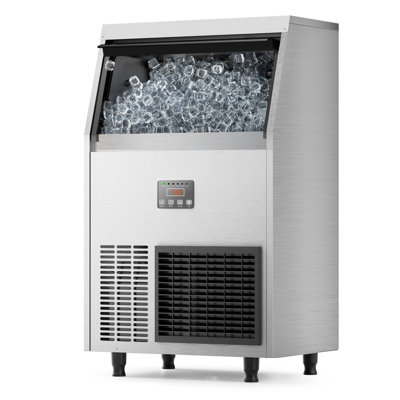 IceOrbit Commercial Ice Maker Machine 100lbs/24h, Under Counter Ice Maker With 33lbs Ice Storage, Air Cooled Stainless Steel Self Cleaning Freestandin | Fridge.com