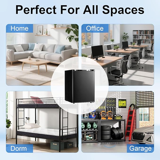 Doghly 2.1 cu.ft Upright Freezer With Removable Shelf, 7 Adjustable Thermostat, Stand-Up Single Door Compact Freezer With Rapid Cooling Technology For Home, Kitchen, Dorm, Black (2.1 cu.ft) - View 6 | Fridge.com