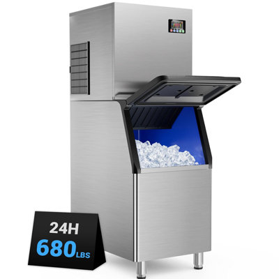 Commercial Ice Maker Machine 680LBS/24H with 560LBS Storage Bin | Fridge.com