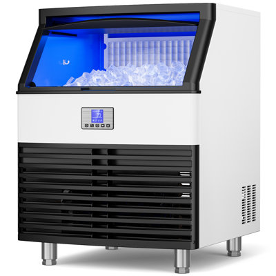 450 lbs./24H Commercial Under-Counter Ice Maker with 120 lbs. Storage & LCD Controls | Fridge.com
