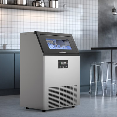 160 lbs./24H Commercial Ice Maker with 45 lbs. Storage & Self-Cleaning System | Fridge.com