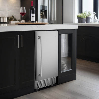 85LBS/24H Commercial Ice Maker, 30LBS Storage, Stainless Steel, Under Counter Built-in with Self-Cleaning | Fridge.com