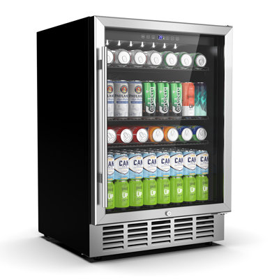 24 Inch Built-in & Freestanding Beverage Refrigerator, 190 Can Capacity Drink Cooler for Kitchen, Bar & Office | Fridge.com
