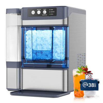 Nugget Ice Makers Countertop, Pebble Ice Machine With Chewable Pellet Ice, 38lbs/24h - View 1 | Fridge.com