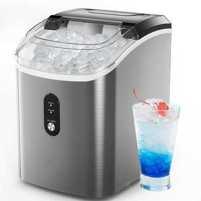 Countertop Ice Maker 33Lbs/Day, Chewable Sonic Ice, Self-Cleaning, Quiet And Compact For Home, Kitchen, Office, Parties And Camp | Fridge.com