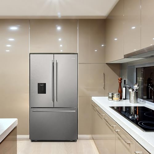 Duura Elite DE210FDBMDSS Refrigerator Built In With French Doors Adjustable Glass Shelves Dual Drawer Bottom Freezer With Ice Maker, LED Interior Light And Stainless Steel Exterior, 36-Inch, Metallic - View 2 | Fridge.com