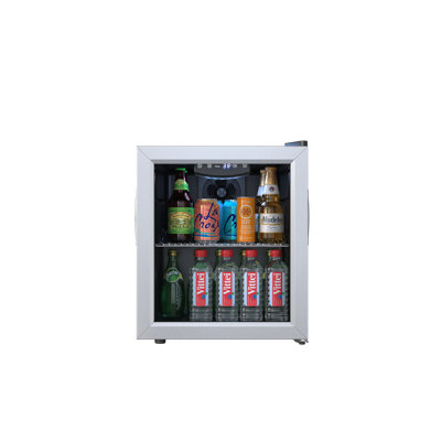EdgeStar 17.19'' W Freestanding 52 Cans (12 oz.) 1.6 Cubic Feet Beverage Cooler with Reversible Glass Door | Fridge.com