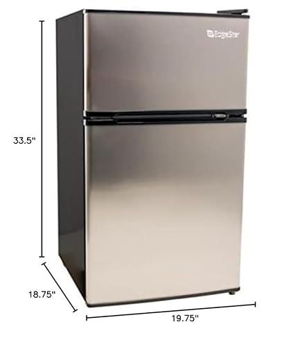 EdgeStar Crf321ss 3.1 Cu. Ft. Dorm Sized Energy Star Compact Fridge/Freezer - View 3 | Fridge.com