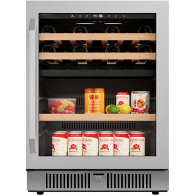 24 Inch Wide 14 Bottle Capacity and 79 Can Capacity Wine and Beverage Cooler | Fridge.com