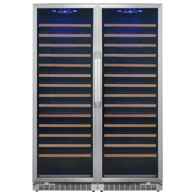 EdgeStar Dual Zone 46.88'' Freestanding 302 Bottle Wine Refrigerator with Reversible Door — FIN-0018718 | Fridge.com
