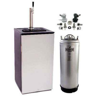 18 Inch Wide Kegerator with New Home Brew Keg — FIN-0018114 | Fridge.com