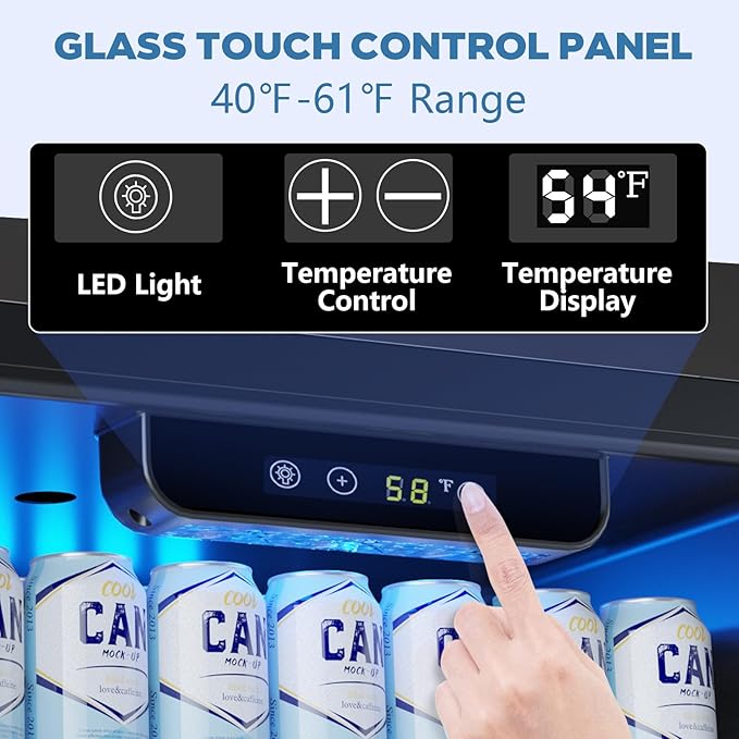 Electactic 95 Cans Beverage Refrigerator, 26 Bottle Mini Fridge, 2.7 cu.ft Drink Fridge Digital Temperature Control for Bottled Beer, Soda,Water | Fridge.com