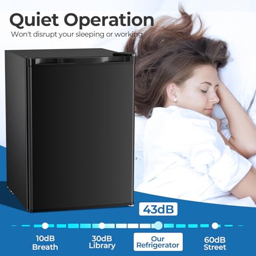 Electactic 2.56 cu.ft Compact Refrigerator With Reversible Single Door, Black - View 5 | Fridge.com