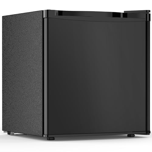 Electactic 1.7 Cu.ft Mini Fridge, Compact Refrigerator, Single Reversible Door, Ultra Quiet, Energy Efficient for Office, Dorm, Bedroom, Apartment, Black | Fridge.com