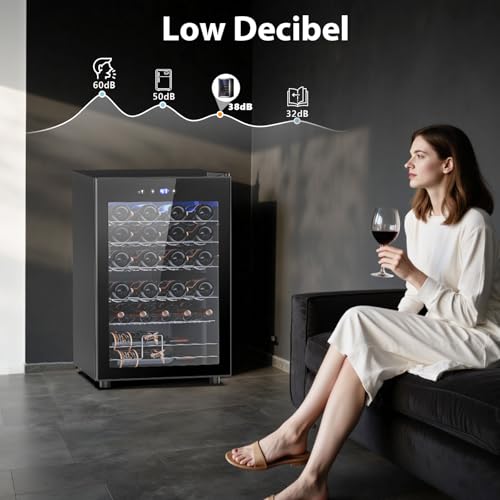 Electactic Wine Cooler Refrigerator 4.4Cu.Ft, 37 Bottle Freestanding Cabinet Wine Cellars, Wine Fridge With Glass Door For Home Use, Protecting Your Reds And Whites - View 6 | Fridge.com