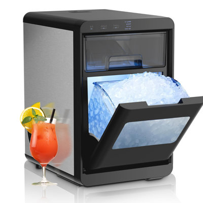 Electactic 44Lbs/Day Nugget&Pebble Ice Maker With 10-Min Quick Freeze, 1.8L Removable Tank, Self-Cleaning Function, Pellet Ice Makers With Ice Scoop & | Fridge.com