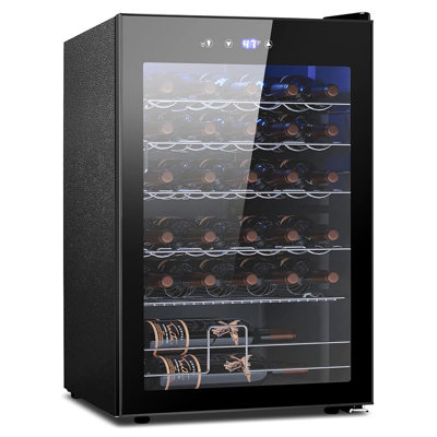 Electactic 4.45 Cu.ft Wine & Beverage Fridge - Freestanding, Digital Thermostat, Quiet Compressor, Dual-Pane Glass | Fridge.com