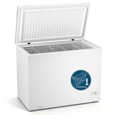 Electactic 10 Cu Ft Chest Freezer, 7-Grade Thermostat, -7.6~6.8F, Quiet & Energy Saving | Fridge.com
