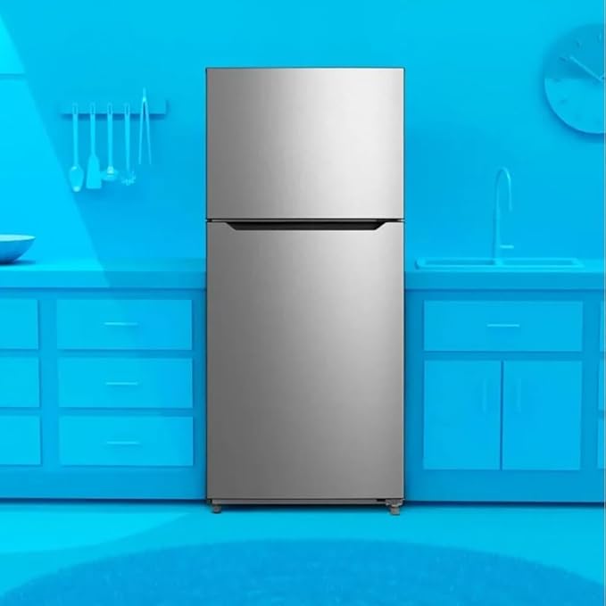 Element ERT14CSCS 14.2 cu. ft. Stainless Steel Freestanding Top-Freezer Refrigerator - View 2 | Fridge.com