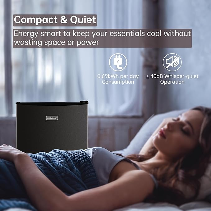 Emerson CR2700B 2.7 cu. ft. Compact Refrigerator, Black - View 5 | Fridge.com