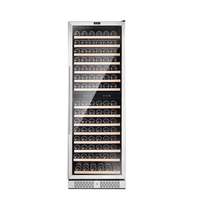 Empava Dual Zone 23.4'' 160 Bottle Wine Refrigerator with Reversible Door | Fridge.com