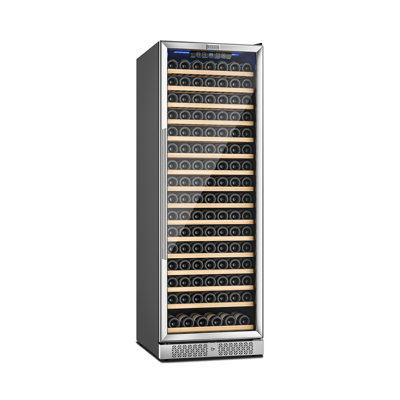 24 In. 171-bottle Stainless Steel Built-in/freestanding Wine Cooler With Digital Control, Beechwood Shelves | Fridge.com