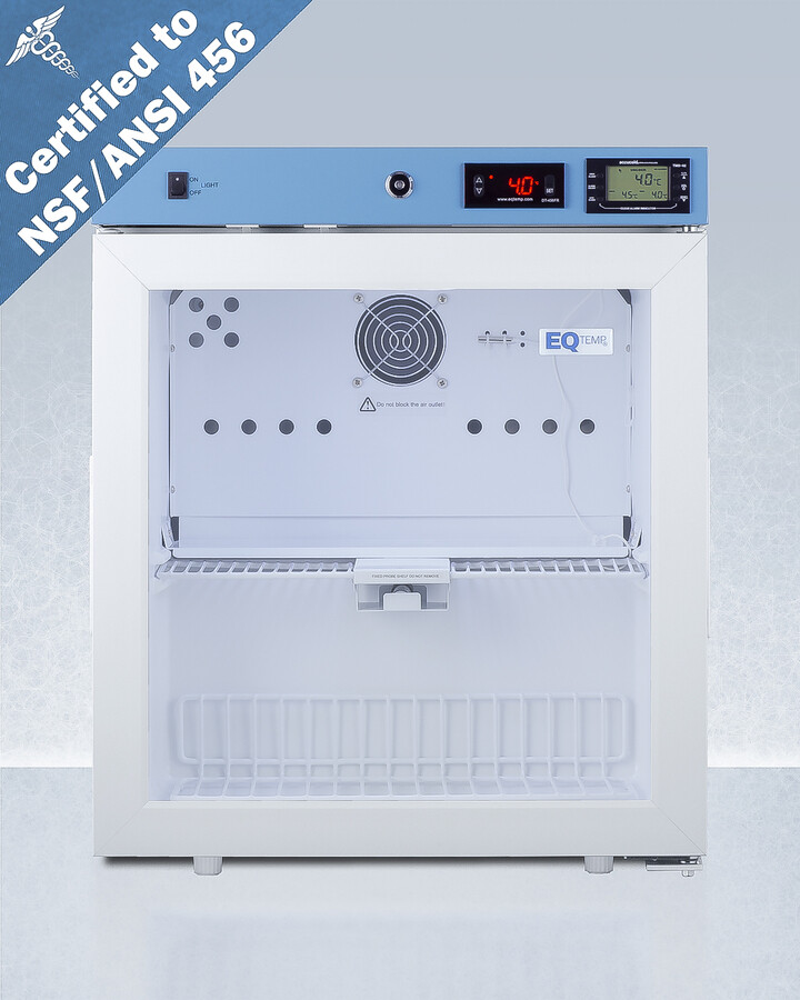 EQtemp 19" Wide Compact Healthcare Refrigerator, Certified to NSF/ANSI 456 Vaccine Storage | Fridge.com
