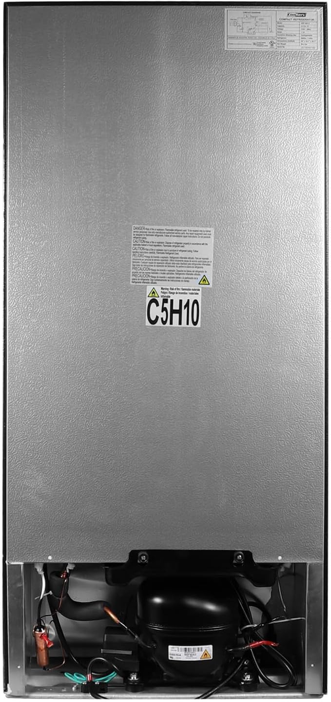 Equator Advanced Appliances Conserv 19in Stainless Compact 2 Door Refrigerator 4.5cf Reversible Door 110V In Black - View 2 | Fridge.com