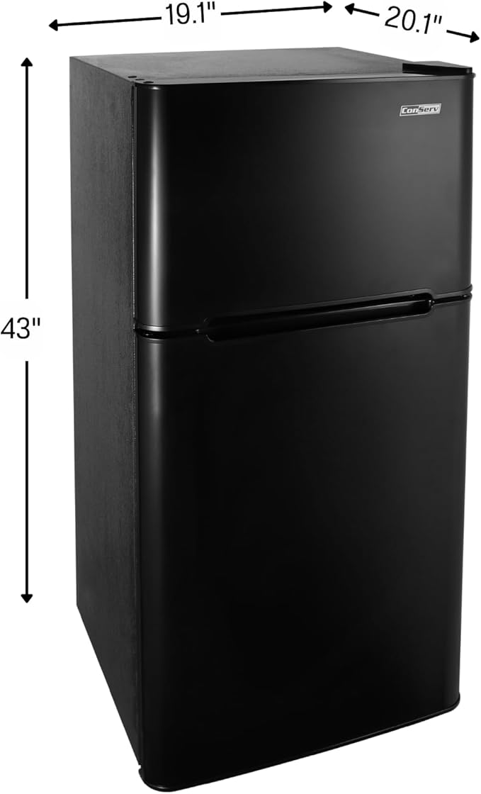 Equator Advanced Appliances Conserv 19in Stainless Compact 2 Door Refrigerator 4.5cf Reversible Door 110V In Black - View 3 | Fridge.com