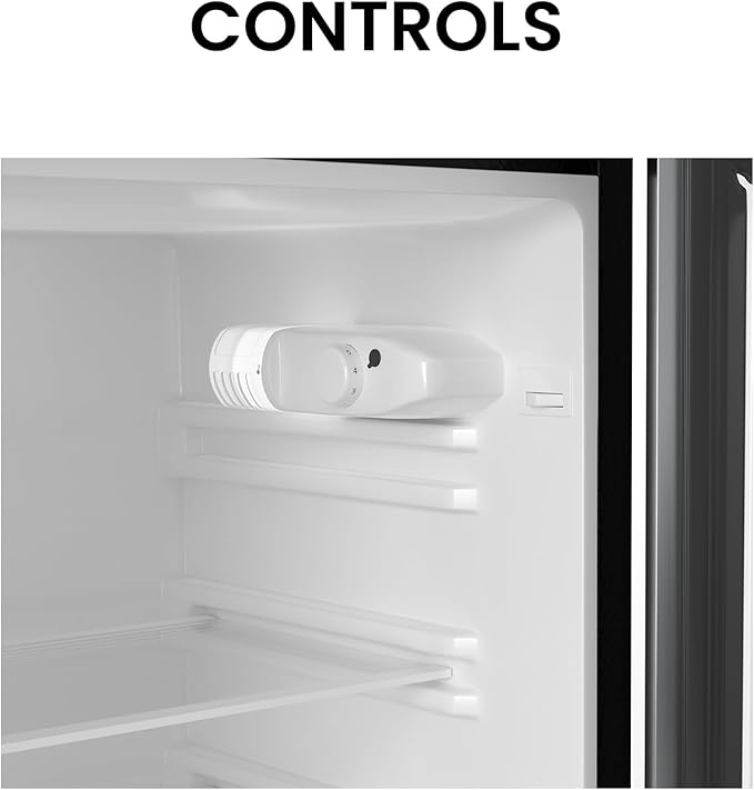 Equator Advanced Appliances Conserv 19in Stainless Compact 2 Door Refrigerator 4.5cf Reversible Door 110V In Black - View 4 | Fridge.com