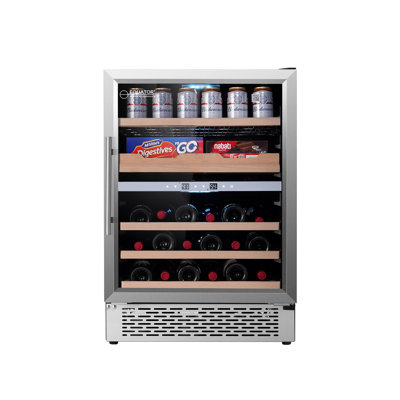 Equator Luxury Hybrid Dual Zone Gourmet Center 43 Bottles+Cans+Fine Foods 110V — FIN-0018274 | Fridge.com
