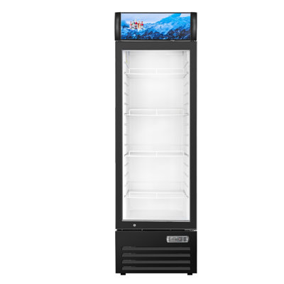 Equator - Vitlife 12.3 Cu Ft Commercial Glass Door Merchandiser Refrigerator, LED, Adjustable Shelves, Auto Defrost ETL - Black — FIN-0019649 | Fridge.com