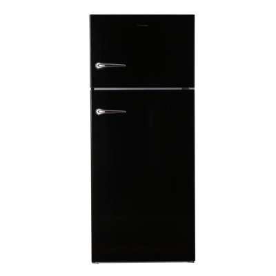 Conserv 30in RETRO Refrigerator 18cf Top Mount FACTORY INSTALLED ICE MAKER 110V Handle | Fridge.com