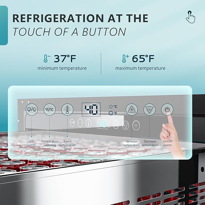 Euhomy 24 Inch Under Counter Double Drawer Fridge, Weather Proof Stainless Steel Outdoor Beverage Refrigerator For Patio, Built-In Beverage Fridge For Home & Commercial Use Stainless Steel Silver - View 4 | Fridge.com