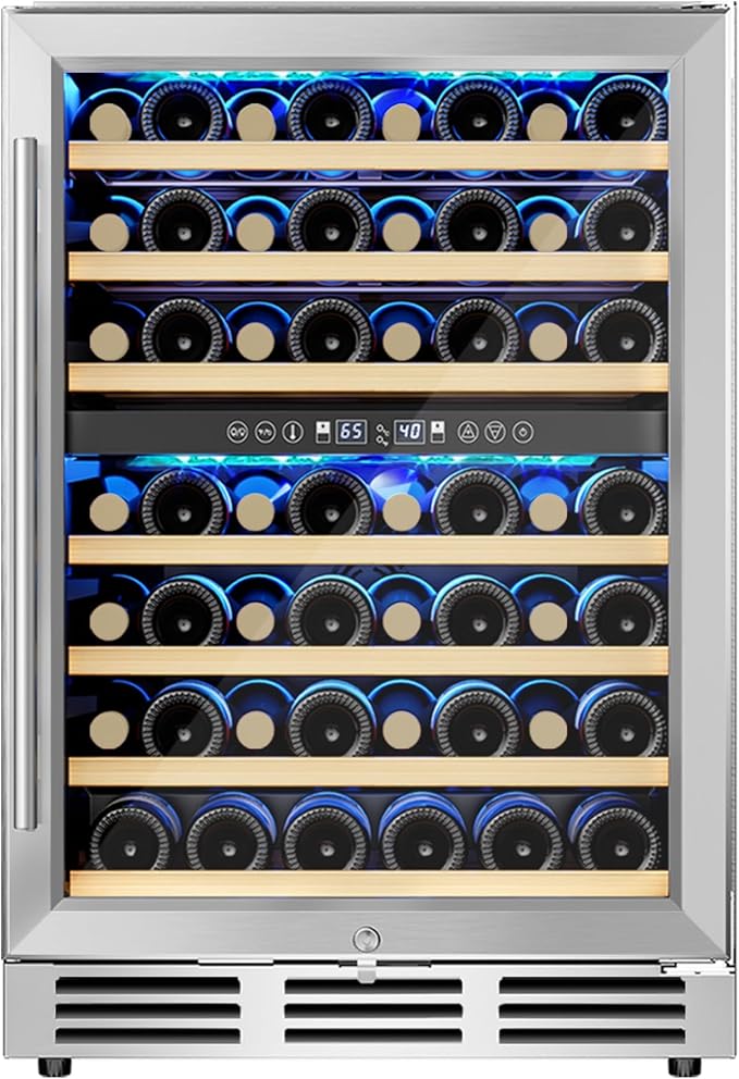 EUHOMY 24 Inch Wine Cooler Refrigerator 54 Bottl | Fridge.com