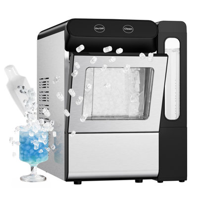 Euhomy Countertop  25Lb. Daily Production Nugget Clear Ice Portable Ice Maker, With External Water Tank | Fridge.com