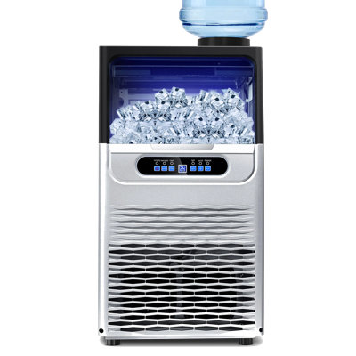 Commercial Ice Maker Machine 80lbs/24h, Under Counter & Freestanding, 2 Water Inlet Modes, Self-cleaning, Stainless Steel Ice Machine For Restaurant, | Fridge.com