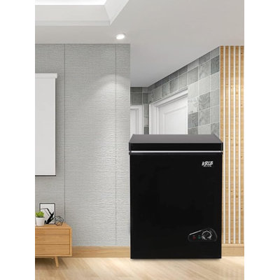 3.5 Cu.Ft Compact Chest Freezer - Energy-Efficient Deep Freezer with 360 Cooling — Feilong, model FLG-72Q-BLACK