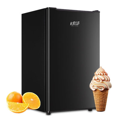 3.0 Cu.Ft Compact Upright Freezer with Reversible Door, 3-Speed Adjustable Thermostat — Feilong, model FLG-80U-BLACK