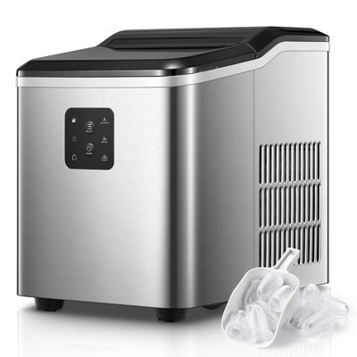 FOHERE Stainless Steel Ice Makers Countertop 30Lbs In 24H, Ready In 5 Mins, 2 Sizes, Selfclean | Fridge.com