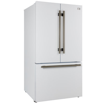 Forno Appliances - Rivello 27.4 Cu. Ft. French Door Refrigerator with Internal Water Dispenser - White — FIN-0018340 | Fridge.com