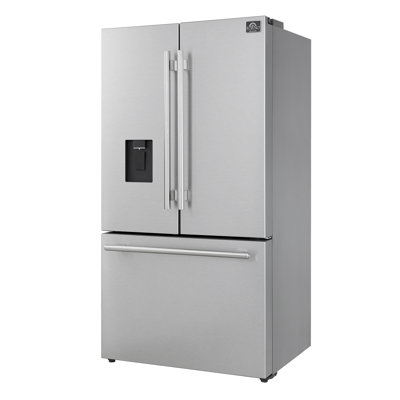 Forno Aosta 36" Stainless Steel French Door Refrigerator, 22.4 cu.ft. Water dispenser & Ice Maker — FIN-0019360 | Fridge.com